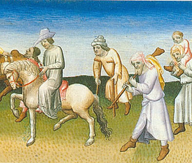 Peregrinos: enfermos, tullidos, etc.