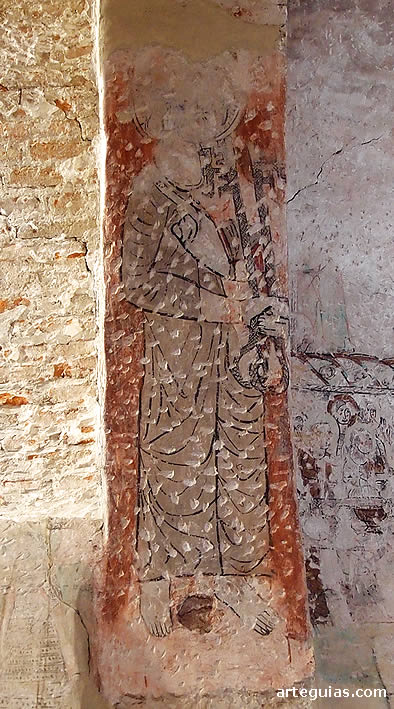 Detalle de los frescos murales interiores