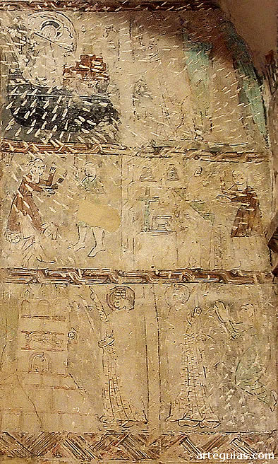 Ermita de Caba&ntilde;as de La Almunia de Do&ntilde;a Godina: restos de pinturas murales