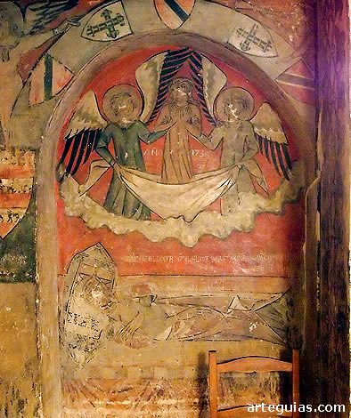 Pinturas funerarias sobre Do&ntilde;a Guillelma P&eacute;rez