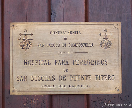 Placa del Hospital de San Nicol&aacute;s de Puente Fitero