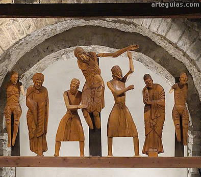 Iglesia de Santa Eulalia de Erill la Vall, Lleida: reproducci&oacute;n del Descendimiento