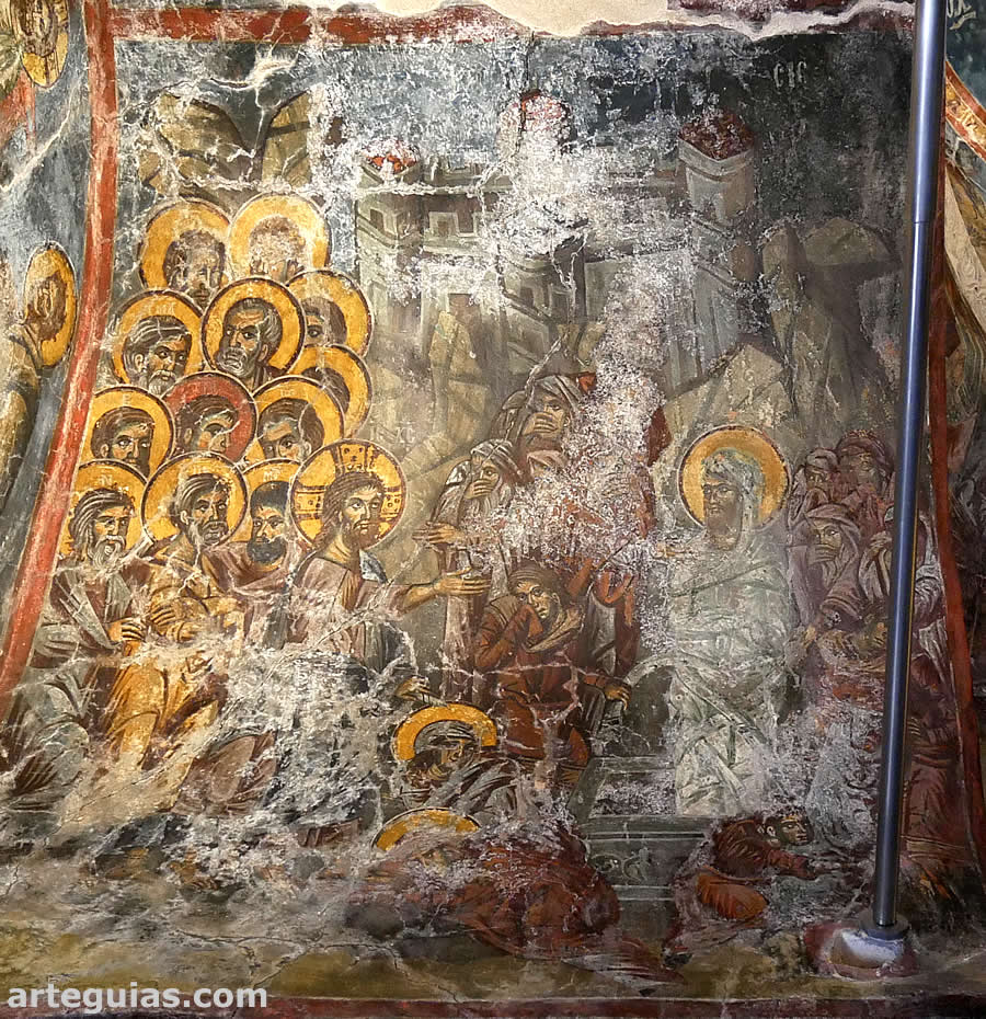 Iglesia de Agios Petros de Kastania, Mesinia, (Grecia): Resurrecci&oacute;n de L&aacute;zaro