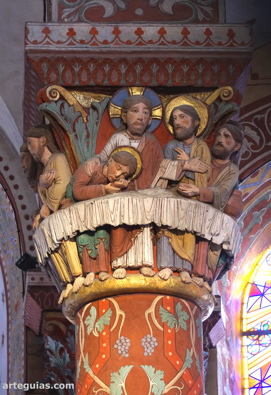 Capitel románico de la cabecera. Abadía de Issoire