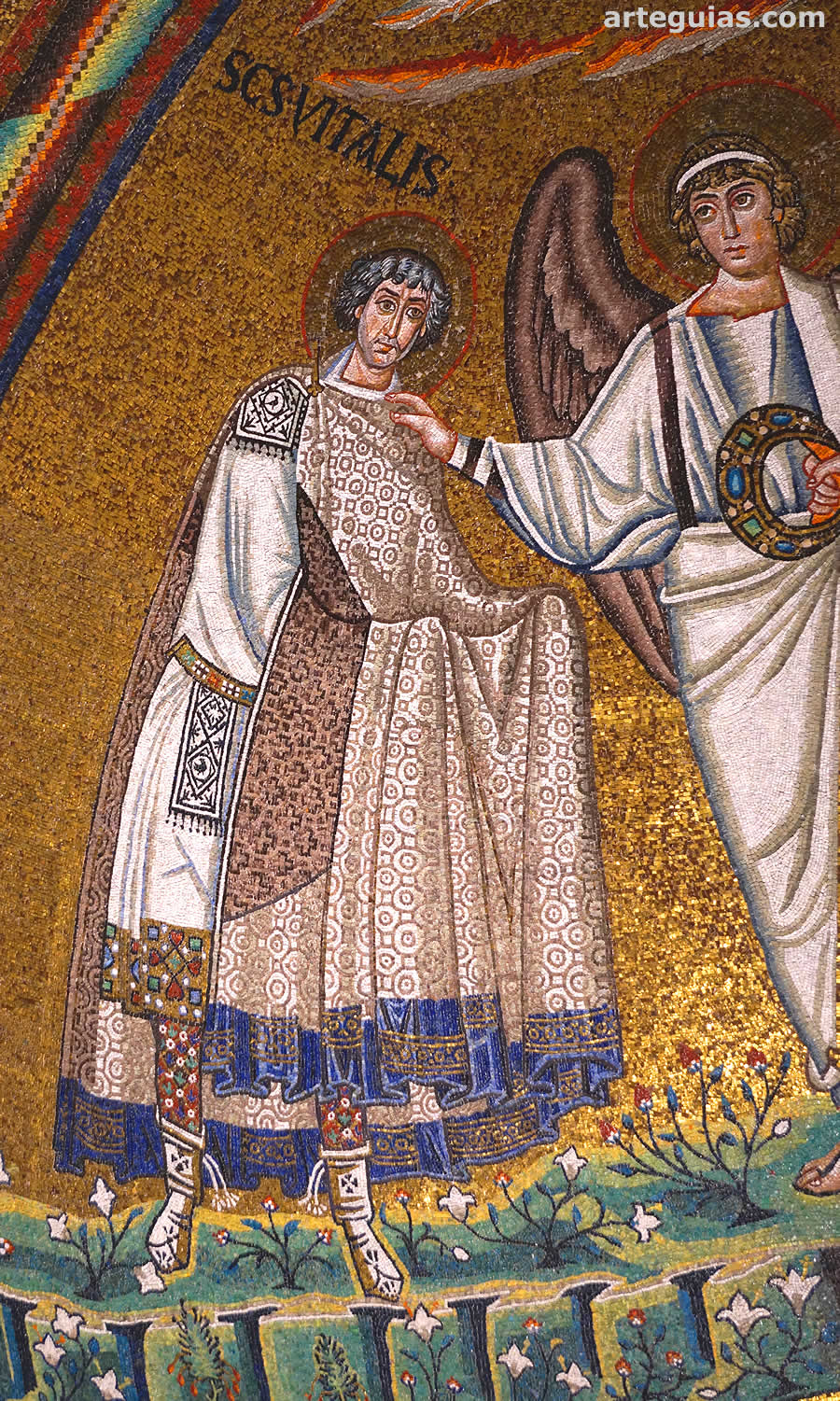 Mosaico del santo titular de la iglesia de San Vital de Rávena