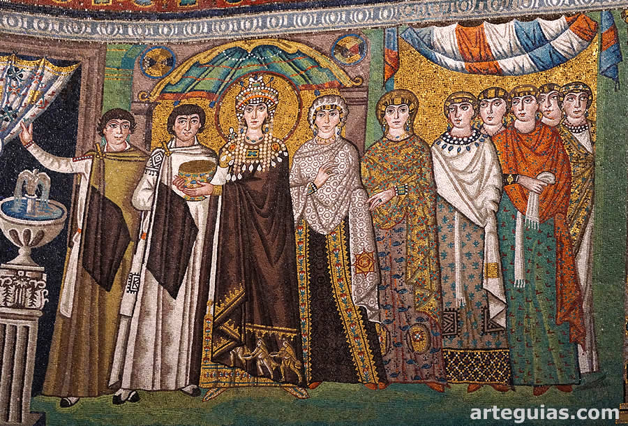 Mosaico de la emperatriz Teodora en San Vital de Rávena