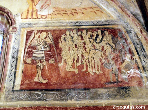 Detalle de las pinturas de la iglesia de Matamorisca