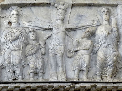 Calvario románico en la iglesia de Saint-Paul-lès-Dax, Francia