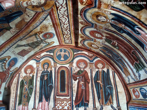 Santa Coloma de Andorra: v&iacute;deo mapping de la pinturas que hubo en el &aacute;bside