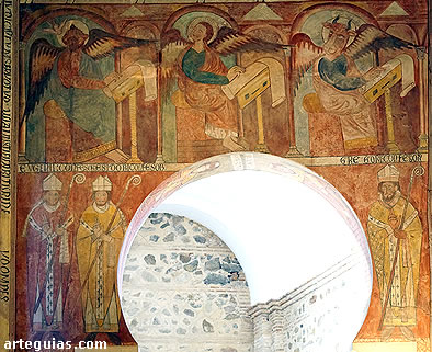 Tres de los Evangelistas y tres importantes personalidades de la Iglesia primitiva y visigoda: San Eugenio, San Isidro y San Gregorio