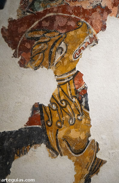 Restos de los frescos románicos