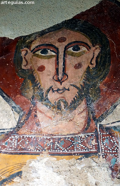Primer plano del rostro de uno de los Apóstoles de Cristo