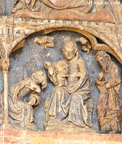 Escena de la Adoraci&oacute;n de los Reyes Magos