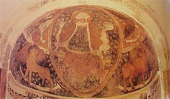 Pinturas rom&aacute;nicas.  Santa Mar&iacute;a la Mayor del Castillo de &Aacute;r&eacute;valo. &Aacute;vila