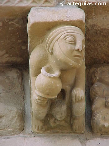 Canecillo de la iglesia de Artaiz