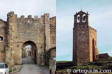 Restos del Castillo de Ayll&oacute;n y muralla de Maderuelo. Segovia