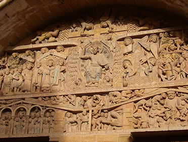 T&iacute;mpano de Catedral de Conques. Maravilla del rom&aacute;nico de Francia