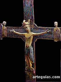 Cristo con esmaltes de Limoges