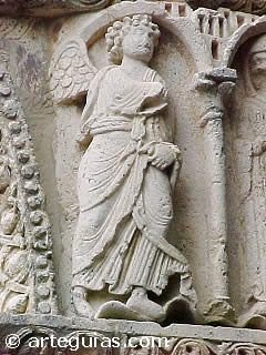 Fragmento de la Anunciaci&oacute;n de Monasterio de Santa Mar&iacute;a de Est&iacute;baliz, &Aacute;lava