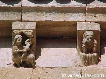 Canecillos de San Miguel de Fuentidue&ntilde;a. Segovia