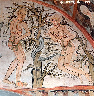 Pinturas de la iglesia de la Vera Cruz de Maderuelo: Pecado Original