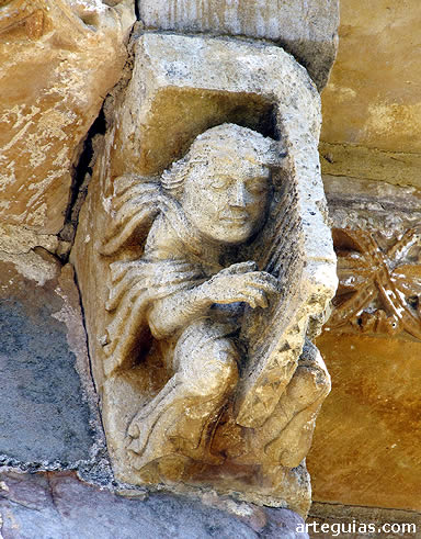 M&uacute;sico medieval con arpa. Rebolledo de la Torre