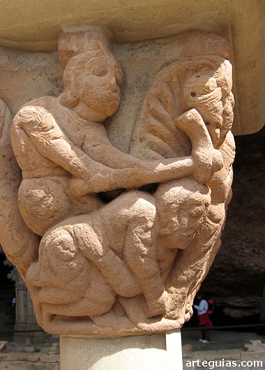 Capitel de San Juan de la Pe&ntilde;a. Monasterio emblem&aacute;tico de Arag&oacute;n