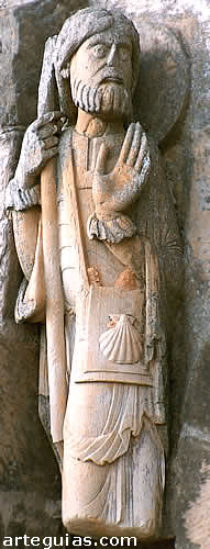 Detalle escult&oacute;rico de Santa Marta de Tera. Camino Moz&aacute;rabe