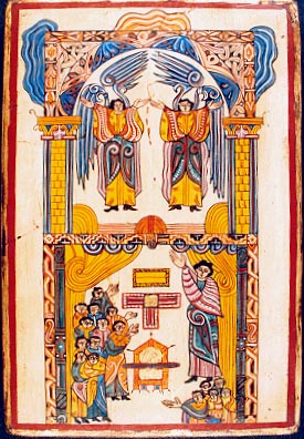 Ilustraci&oacute;n de la Biblia de Le&oacute;n de 960 iluminada por Florencio