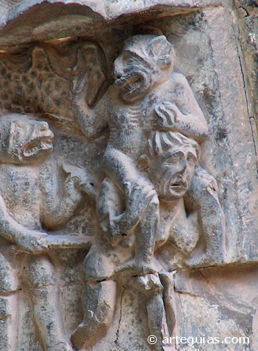 Infierno en la Puerta del Juicio de la Catedral de Tudela