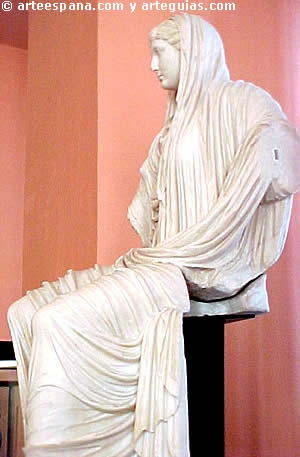 Escultura sedente romana
