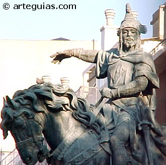 Estatua de Jaime El Conquistador en la ciudad de Valencia