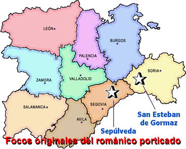 Mapa de los dosn focos originales de las Galer&iacute;as Porticadas