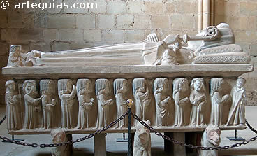 Sepulcro g&oacute;tico de la abadesa Do&ntilde;a Urraca. Ca&ntilde;as. La Rioja