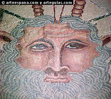 Las escenas mitol&oacute;gicas estuvieron muy presentes en los mosaicos romanos. Este mosaico es de la Villa de Carranque (Toledo)