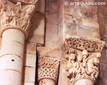 Capiteles interiores.San Quirce, Burgos