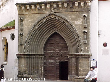 Portada de  Santa Luc&iacute;a en la iglesia de Santa Catalina. Sevilla