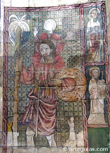Pinturas de San Crist&oacute;bal en la Real Clerec&iacute;a de San Marcos de Salamanca