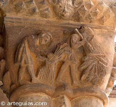 Agricultura medieval: siega del trigo y trillado con mayal