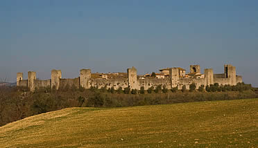 Monteriggioni, plaza de suma importancia durante los conflictos entre g&uuml;elfos y ghibelinos
