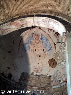 B&oacute;veda de horno del &aacute;bside con los frescos rom&aacute;nicos