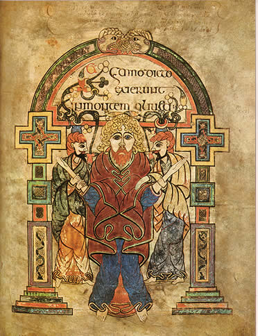 Libro de Kells: prendimiento de Cristo