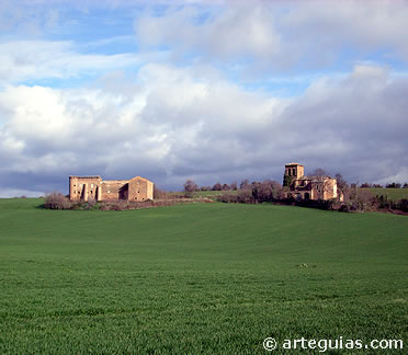 Despoblado de Guendul&aacute;in , en el Camino de Santiago de Navarra