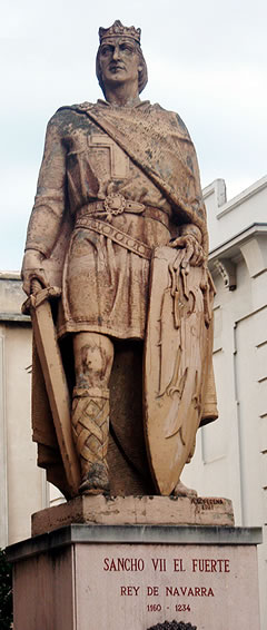 Estatua de Sancho VII el fuerte, rey de Navarra
