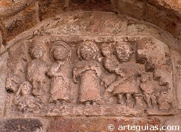 Relieve en uno de los t&iacute;mpanos de San Cipriano, Zamora