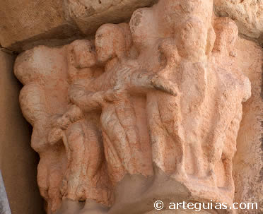 Rom&aacute;nico en la ciudad de Segovia II (Intramuros): capitel de San Mart&iacute;n