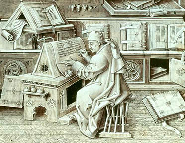 La literaurura, la intelectualidad y cultura medieval estuvo encerrada durante los primeros siglos medievales en los scriptorium de los monasterios
