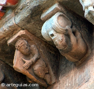 Los canecillos rom&aacute;nicos muestran, en ocasiones, aspectos de la sociedad medieval