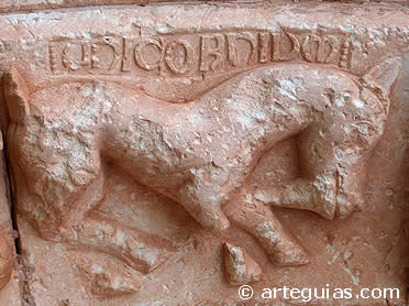 Unicornio esculpido en la iglesia de Soto de Bureba