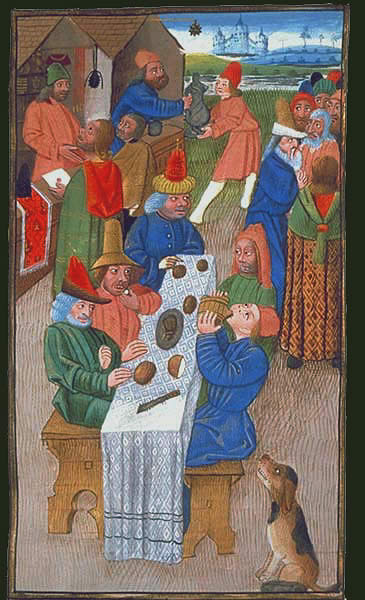 Fiesta y comida medieval